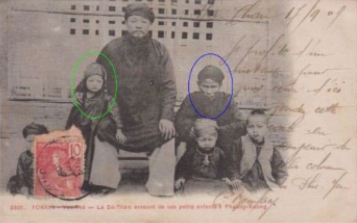 Tonkin - Yen-Thê -- Dé-Tham acompanhado pelos seus netos em Phuong-Xuong